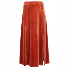 A beautiful rich rust brown velvet skirt, with deep thigh slits to make your outfit a little more daring. Team with your favourite pair of heels or boots to create a perfect Christmas party outfit. Machine wash 30c. Brown Velvet Skirt, Never Say Goodbye, Traffic People, Velvet Drapes, Christmas Party Outfit, Vintage Inspired Fashion, Brown Velvet, Velvet Skirt, Independent Designers Fashion