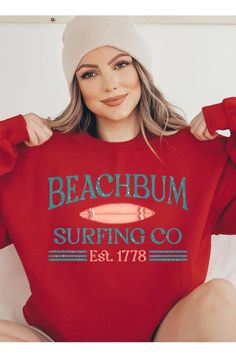 Beachbum Surfing Co Graphic Fleece Sweatshirts.Unisex Crew Neck Long Sleeve Sweaters Knits.Crafted from premium materials, tailored to your lifestyle, ensuring a comfortable fit for any occasion.Family Group Uniforms Birthday Party Gift Concert Festival Events.High Quality Direct To Film Printed Graphic Design.50%COTTON,50%POLYESTERNICARAGUAMade In: Nicaragua Athleisure Crew Neck Tops For Surfing, Casual Crew Neck Sweatshirt For Surfing, Long Sleeve Graphic Print Sweatshirt For Beach Season, Sporty Crew Neck Sweatshirt For Surfing, Cotton Crew Neck Sweatshirt For Surfing, Oversized Graphic Print Sweatshirt For Beach Season, Retro Multicolor Graphic Print Sweatshirt, Cotton Graphic Print Sweatshirt For Surfing, Retro Long Sleeve Soft-washed Sweatshirt