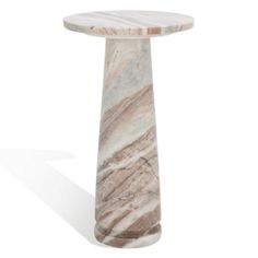 a marble pedestal table on a white background