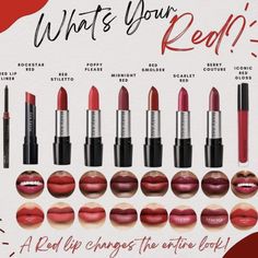 What is your favorite shade of red? Check out all of the lipsticks below! Mary Kay Red Lipstick, Lipstick Challenge, Mary Kay Opportunity, Mary Kay Lipstick, Mary Kay Career, Red Lipstick Shades, Lip Sense