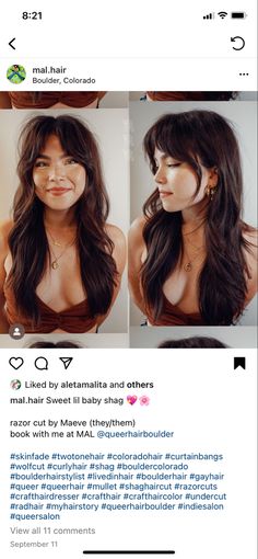 Long Shag With Highlights, Wolfcut Hair Long Round Face, Hair Cuts 2023 Long Hair, Haircut 2023 Long Hair, Long Shag Thick Hair, Hair Styles For Round Faces 2023, Haircuts To Grow Out Bangs, Shag Haircuts Long Hair, Long Shag With Curtain Fringe