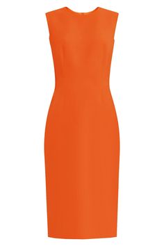 Krew Orange Basic Round Neck Sheath Dress A must have in every closet, a basic, timeless dress that can be worn day or night. Wear it as it is or accessorize it. - Sleeveless - Round Neckline - High quality Italian novelty fabric - Fully lined with light weight fabric - Over the Knee length - Invisible zipper in the back. - Made in the USA. Please refer to the size chart before placing an order. Dresses Event, High Neck Long Dress, Basic Dress Pattern, Blue Shift Dress, Timeless Dress, Novelty Fabric, Dresses Cocktail, Black Sheath Dress, Dress Cocktail