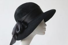 Black Felt Cloche Hat ''PANDORA'' With Silk Ribbon Weddings Ascot Derby Hat - Etsy Elegant Fur Felt Hat For Winter, Elegant Fur Felt Cloche Hat For Kentucky Derby, Elegant Felt Hat For Winter, Elegant Wide Brim Fur Felt Top Hat, Elegant Fur Felt Hat For Kentucky Derby, Classic Evening Felt Hat For Kentucky Derby, Classic Evening Fur Felt Hat, Classic Felt Hat For Kentucky Derby Evening, Elegant Fur Felt Top Hat For Formal Occasions