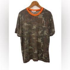 Camouflage With Orange Neck “The Ringer Tee” By Found Clothing Bust - 43 Inches (21.5 Inches Armpit To Armpit) Sleeve - 8 Inches Length - 27 Inches Short Sleeve T-Shirt Size - Xl Polyester/Rayon/Spandex Blend Super Soft Feel Made In Usa Comment With Any Questions! Casual Camouflage T-shirt Relaxed Fit, Casual Camouflage Short Sleeve T-shirt, Casual Camouflage Relaxed Fit T-shirt, Camouflage Crew Neck Graphic Tee, Fall Camouflage T-shirt With Crew Neck, Fall Camouflage Crew Neck T-shirt, Camouflage Short Sleeve T-shirt With Relaxed Fit, Camouflage Relaxed Fit Short Sleeve T-shirt, Casual Camouflage Crew Neck Top