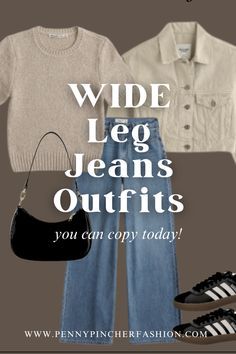 Wide Leg Jeans Outfit Ideas, Wide Jeans Outfit, How To Style Wide Leg Jeans, Wide Leg Jeans Outfits, Jeans Outfit Ideas, Style Wide Leg Jeans, Africa Trip, Wide Leg Jeans Outfit, American Dress