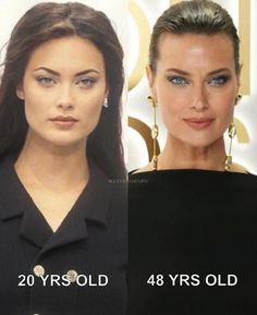 before and after photos of the same woman's face, compared to each other