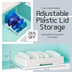 the adjustable plastic lid storage is 25 % off