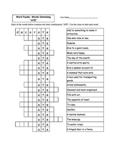 word search worksheet with answers