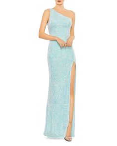 Mac Duggal Sequined One Shoulder Column Gown Women - Bloomingdale's Floor-length Prom Gown With Side Slits, Full Length Wedding Dresses With Side Slits, Fitted Floor-length Gown With Side Slits, Floor-length Wedding Gown With Side Slits, Full Length Evening Dress With Side Slits For Wedding, Glamorous Floor-length Gown With Side Slits, Wedding Gown With Side Slits And Maxi Length, Full-length Gown With Side Slits For Gala, Full Length Gown With Side Slits For Gala