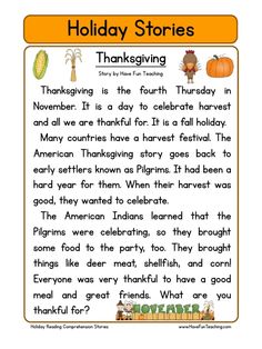 a thanksgiving writing activity for students to use in the holiday story, which includes an image of