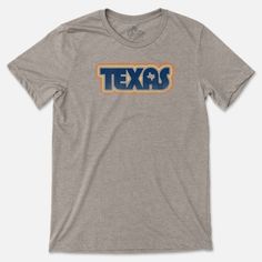 product details:Step up your style game with this Retro Texas T-shirt! Designed to keep you comfy, but more importantly to make you look cooler than a cactus in a cowboy hat (we promise). Rock it with your best pair of jeans and you’re ready to hit the town! shirt details:Side-seamed. Shoulder taping. Classic fit. Unisex sizing shirt type:Bella+Canvas 3001CVC fabric: 90% Airlume combed and ring-spun cotton, 10% polyester, 32 singles, 4.2 oz. Retro Tri-blend Crew Neck T-shirt, Tri-blend Graphic Tee For Fan Merchandise, Heather Grey Tri-blend T-shirt With Screen Print, Tri-blend Graphic Print T-shirt For Fans, Heather Grey Tri-blend T-shirt With Graphic Print, Heather Grey T-shirt With Letter Print For Fans, Heather Grey Letter Print T-shirt For Fans, Team Spirit Tri-blend T-shirt With Screen Print, Retro Gray T-shirt With Screen Print