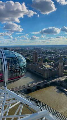 an aerial view of the london eye