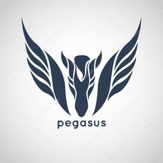 the logo for pegasus, an animal that is native in africa and asia