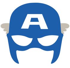 an image of a captain america mask with sunglasses on it's face and the letter a in the middle