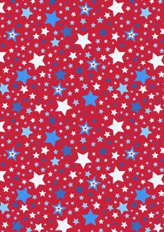 red, white and blue stars on a red background