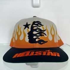 Hellstar Flame Vintage Snapback Hat New! Hats Ideas, Nice Accessories, Vintage Snapback, Vintage Hat, Custom Hats, Marvel Superheroes, Hats Vintage, Orange White, Snapback Hat