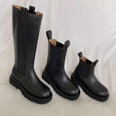 100% leather knee high 48cm include 5cm platform height. Matilda, Knee High Boots, High Boots, Rubber Rain Boots, Knee High, Boots, Leather