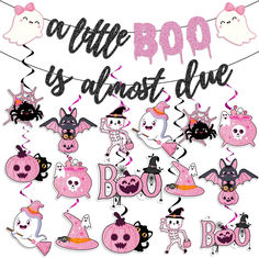 the words boo is almost live are written in black and pink on a white background