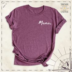 Mama Pocket Shirt: Treat the special moms in your life to something truly memorable with our delightful Mama Pocket Shirt, the perfect addition to any wardrobe. Celebrate Mother's Day in style with our exclusive Mothers Day Gift Tshirt, designed to show your love and appreciation in a unique way. Crafted with comfort and style in mind, our Best Mom Shirts are sure to become her new favorite go-to outfit. Whether she's a new mama or a seasoned pro, our Mom Birthday Gift Tees are guaranteed to bri Mother's Day Graphic Print Top For Family Reunion, Mother's Day Family Reunion Graphic Print Tops, Mother's Day Family Reunion T-shirt With Name Print, Mother's Day Relaxed Fit Tops With Custom Text, Mother's Day Tops With Custom Text And Relaxed Fit, Relaxed Fit Tops With Custom Text For Mother's Day, Relaxed Fit T-shirt With Custom Text For Mother's Day, Family Reunion Mother's Day Crew Neck T-shirt, Mother's Day Family Reunion Crew Neck T-shirt