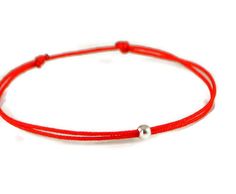 String Of Fate, Red String Of Fate, Kabbalah Bracelet, Mens Bracelet Black, Buddhist Bracelet, Good Luck Bracelet, Sterling Silver Bead Bracelet, Lucky Bracelet