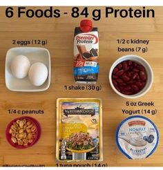 Protein Foods List, Vsg Recipes, 1500 Calorie Meal Plan, Protein Ideas, Easy High Protein Meals, Food To Gain Muscle