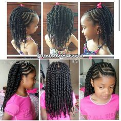 @curlygirl_amaya #browngirlshair #naturalhairkids #berrycurly… Braids For Kids, Kids Braided Hairstyles