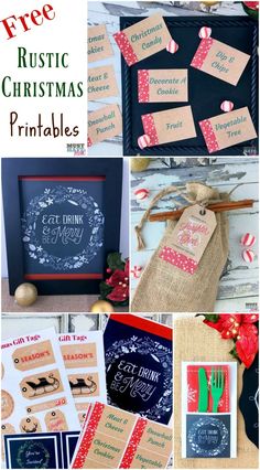 free rustic christmas printables for the holidays