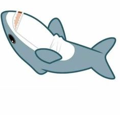 an image of a cartoon shark with a bandage on it's back and teeth