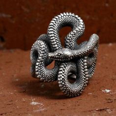 made by Dualflow snake scale uroboros tattoo silver ring made in JAPAN if you want other ring gauge please contact us. Silver Vintage Snake Ring, Handmade Symbolic Silver Snake Ring, Sterling Silver Symbolic Snake Ring Collectible, Vintage Silver Open Snake Ring, Snake Ring Antique, Snake Scales, Snake Jewelry, Snake Ring, Ring Photos