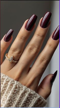 #Burgundy #Color #Fashion #HomeDecor Deep Mauve Nails, Dark Purple Fall Nails, Purple Manicure Ideas, Purple Nail Art Ideas, Burgundy Nail Designs, Princess Vibe, Purple Manicure, Plum Nails, Coquette Nails