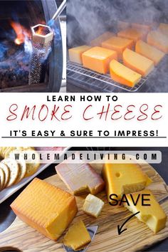 Cheese Recipes Homemade, Cheese Making Recipes, Cheese At Home, Smoked Gouda Cheese, Block Of Cheese, Smoked Cheese, Smoked Meat Recipes