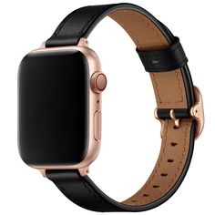 Style up your Apple Watch with our chic and minimalistic Khina Leather Strap. The leather finish lends a distinctive and modern look, making it a timeless statement piece. Strap pattern: Smooth Leather Stitching color: Tone in tone Hardware color: Rose Gold, Silver & Black Buckle style: Stainless Steel Tang Buckle Width: 1.4cm/ 0.5" Wrist size circumference: 130mm- 195mm (5.1"-7.7") Compatible with: Series 1 - 8 & SE (38/40/41mm & 42/44/45mm cases) You Get 1 x Khina Leather Strap for Apple Watch Elegant Black Leather Apple Watch Band, Trendy Black Leather Strap Apple Watch Band, Elegant Black Leather Strap Apple Watch Band, Trendy Black Apple Watch Band For Everyday, Off Band, Leather Fits, Leather Stitching, Apple Watch Bands Leather, Metal Straps