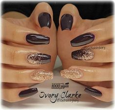 Маникюр | Ногти Nexgen Nails, Unghie Sfumate, Ideas Nails, New Year's Nails, Accent Nails, Nail Arts, Nail Polishes, Gold Nails