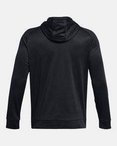 Armour Fleece® is light, breathable & stretchy for warmth that still lets you move|Soft inner layer traps heat to keep you warm & comfortable|Front kangaroo pocket|Main body fabric contains at least 90% recycled polyester, excluding trims & embellishments Black Windproof Activewear For Winter, Black Windproof Winter Activewear, Black Fleece Workout Outerwear, Black Fleece Outerwear For Workout, Black Technical Hooded Activewear, Black Fleece Activewear For Outdoor, Black Fleece Outdoor Activewear, Black Windproof Hoodie For Sports, Winter Sportswear Hoodie With Go-dry Technology