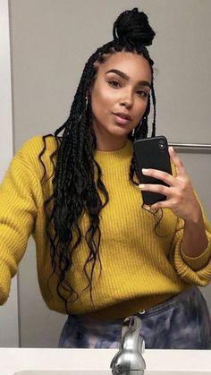 Boho Box Braids, Mixed Curly Hair, Short Box Braids, Long Box Braids, Box Braids Styling, Braided Hairstyles For Black Women, Boho Braids, Trending Hairstyles