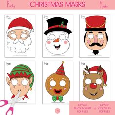 printable christmas masks for kids to make