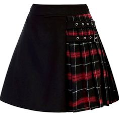 Nwt Scarlet Darkness Black And Red Plaid Skirt This Is A High-Waisted Skirt With A Stretch Back Band, An Invisible Zip On The Right Side Of It, And The Left Two Straps (With 5 Metal Eyes) Can Be Adjusted The Width For A Customized Fit. Besides, The Highlight Of The Skirt Is The Use Of Contrasting Plaid Stitching Fabric,Which Is Both Classic And Fashionable. It Is Worthy Of Owning! ******************* If You're New To Poshmark Use My Referral Code Terrorshop For $10 Off Your First Purchase. Like Punk Skirt, Red Plaid Skirt, Pleated Skirt Dress, High Waisted Pleated Skirt, Skirt Casual, Patchwork Skirt, Gothic Rock, Goth Punk, Plaid Mini Skirt