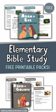 the elementary bible study pack with free printables