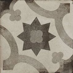 an artistic tile design in black and white