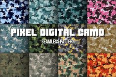 pixel digital camo seamless patterns