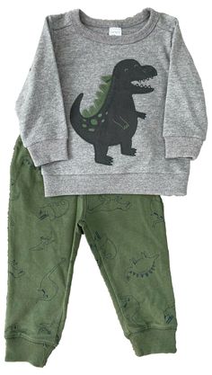 Son Clothes, Style Sweatpants, Green Joggers, Fashion Joggers, Jogger Sweatpants, Baby Size, Cute Baby Clothes, T Rex, Baby Boy Outfits