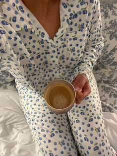 Hot Home Outfit, Winter Pajama Sets, Pajama Dress Aesthetic, Matching Pajama Sets Aesthetic, Blueberry Pajamas, Silk Pyjama Aesthetic, Matching Pj Set Aesthetic, Colorful Pjs, Hippie Pajamas