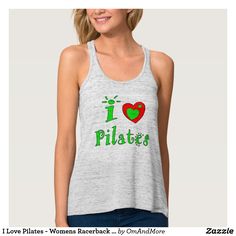 I Love Pilates - Womens Racerback Tank Top Classic Minnie Mouse, Mouse Designs, Flower Face, Vintage Tank Top, Vintage Tank, T-shirts & Tank Tops, Supergirl