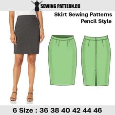 the skirt sewing pattern is available for women