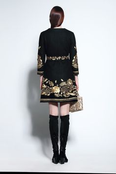 13 Elegant Long Sleeve Dress With Multicolor Embroidery, Elegant Floral Embroidered Dress For Fall, Festive Long Sleeve Outerwear With Gold Embroidery, Fitted Long Sleeve Dress With Gold Embroidery, Winter Long Sleeve Outerwear With Intricate Embroidery, Fall Embroidered Long-sleeve Dress, Luxury Long Sleeve Outerwear With Floral Embroidery, Gold Embroidered Long Sleeve Outerwear, Women Long Coat