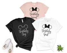 Mickey Ears Disney Birthday Boy Shirt, Disney Birthday Squad Tshirt Disney Birthday Shirt, Disneyland Birthday, Birthday Squad Shirts, Birthday Boy Shirt, Disney World Shirts, Family Vacation Shirts, Disney Birthday, Birthday Boy Shirts, Birthday Girl Shirt