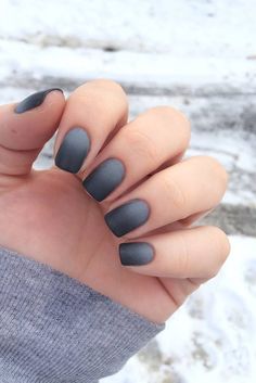 Ombre Nail Design, Grey Nail, Ombre Nail Designs, Gray Nails, Nail Art Ombre