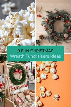 Explore 9 creative Christmas wreath fundraiser ideas with this pin. The images showcase festive wreaths and highlight various fundraising approaches to spread joy and create a memorable holiday.