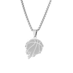 a necklace with a basketball on it