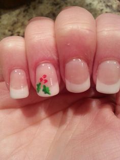 White Nails With Holly Berries, Kid Nails, Nail Color Combos, Winter Nails Acrylic, Cute Christmas Nails, Christmas Nails Easy, Summery Nails, Basic Nails